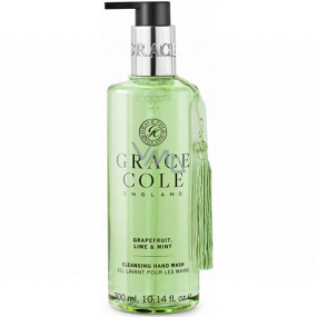 Grace Cole Grapefruit, Lime & Mint tekuté mýdlo na ruce dávkovač 300 ml