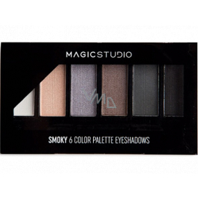 Moje Magic Studio Smoky paletka očních stínů 6 barev + aplikátor 6,3 g