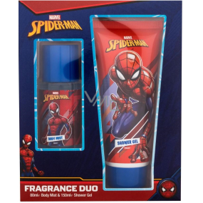 Marvel Spiderman tělová mlha 80 ml + sprchový gel 150 ml, kosmetická sada pro děti