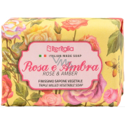 Iteritalia Růže a jantar italské rostlinné toaletní mýdlo 125 g