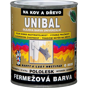 UNIBAL O2025 fermežová barva na dřevo a kov samozákladující, 1000 bílá, 1 kg UNIBAL O2025 fermežová barva na dřevo a kov samozákladující, 1000 bílá, 1 kg