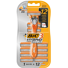 Bic Hybrid 3 pánský holicí strojek + 12 náhradních hlavic, 1 ks Bic Hybrid 3 pánský holicí strojek + 12 náhradních hlavic, 1 ks