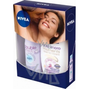 Nivea Kazcashmere sprchový gel 250 ml + antiperspirant sprej 150 ml, pro ženy kosmetická sada