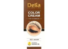 Delia Cosmetics Color Cream barvící krém na obočí s arganovým olejem 4.0 Brown 15 ml + 15 ml