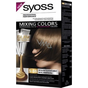 Syoss Mixing Colors Glam Metallics barva na vlasy 5-86 Metalický zlatavě hnědý