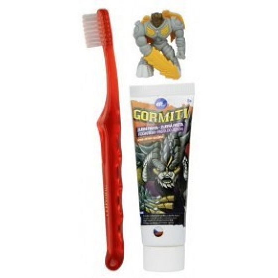 Gormiti Spokar Kartáček na zuby + zubní pasta 30 ml + Figurka Gormita
