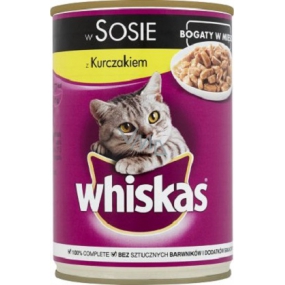 Whiskas Adult Kuřecí maso ve šťávě konzerva 400 g