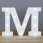 Nekupto Dřevěné LED písmeno M dekorace 16 cm