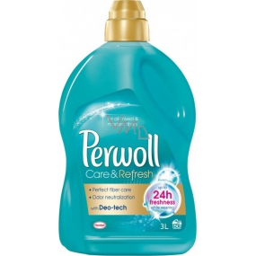Perwoll Care & Refresh prací gel na syntetické a směsné textilie, zachycuje a neutralizuje nežádoucí pachy přímo v látce 50 dávek 3 l