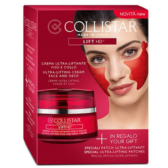 Collistar Lift HD Ultra Lifting Face and Neck Cream Ultra liftingový krém na obličej a dekolt 50 ml + dárek liftingové náplasti