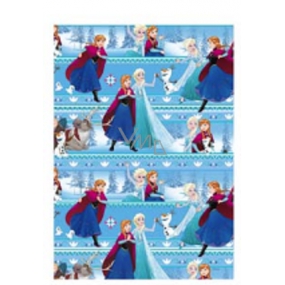Ditipo Dárkový balicí papír 70 x 200 cm Vánoční Disney Ledové království modrý