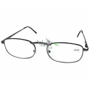 Berkeley Čtecí dioptrické brýle +4,0 šedé kov 1 kus MC2005