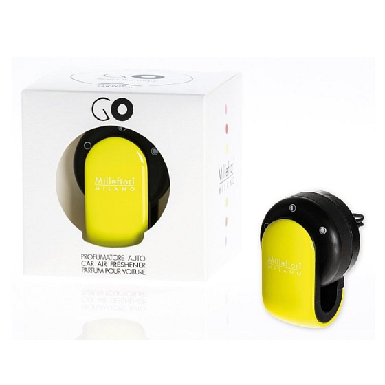 Millefiori Milano Go Sandalo Bergamotto - Santálové dřevo a Bergamot vůně do auta limetková, voní až 2 měsíce 54 g