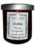Heart & Home Sladké třešně sójová vonná svíčka se jménem Anička 110 g