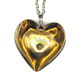 Aurazářič Andělské zlatá barva srdce hladké, nejsem jen šperk 5,5 x 5,5 cm