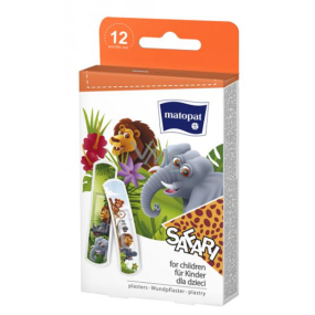 Matopat Safari Náplast barevná pro děti 19 x 76 mm 12 kusů