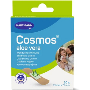 Cosmos náplasti s aloe vera 1,9 x 7,2 cm, 20 ks
