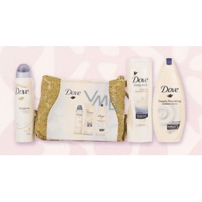 Dove Original tělové mléko 250 ml + sprchový gel 250 ml + deodorant sprej 150 ml + Kabelka, kosmetická sada