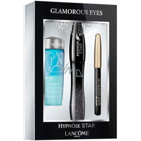 Lancome Hypnose Star řasenka černá 6,5 ml + dvoufázový odličovač očí 30 ml + černá tužka na oči 0,7 g, kosmetická sada