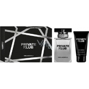 Karl Lagerfeld Private Klub for Men toaletní voda pro muže 50 ml + sprchový gel 100 ml, dárková sada