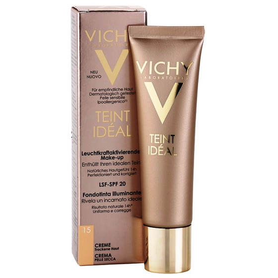 Vichy Teint Idéal rozjasňující krémový make-up 15 Clair 30 ml