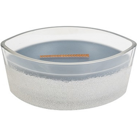 WoodWick Sanded Evening Onyx - Večerní onyx vonná svíčka s dřevěným širokým knotem a víčkem sklo loď 453 g