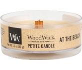 WoodWick At the Beach - Na pláži vonná svíčka s dřevěným knotem petite 31 g
