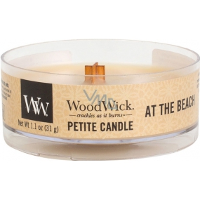 WoodWick At the Beach - Na pláži vonná svíčka s dřevěným knotem petite 31 g