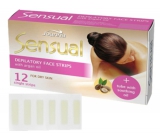 Joanna Sensual Argan Oil depilační pásky na obličej pro suchou pleť 12 kusů