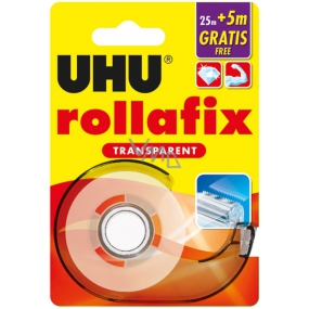 Uhu Rollafix Transparent čirá lepicí páska 30 x 19 mm