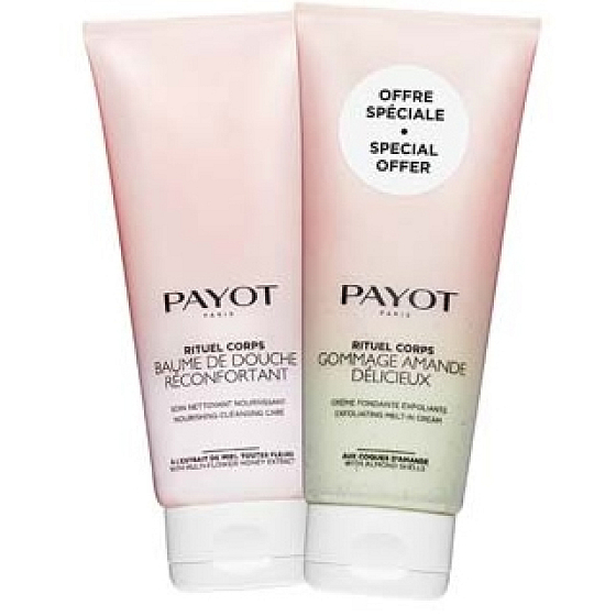 Payot Body Care Rituel Corps tělový peeling 200 ml + sprchový balzám 200 ml, Promo duo set 2021