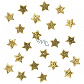 Hvězdičky dřevěné zlaté 2,5 cm 24 kusů