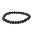 Onyx černý náramek elastický přírodní kámen, kulička 6 mm / 16 - 17 cm, kámen životní síly