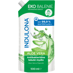 Indulona Aloe Vera antibakteriální tekuté mýdlo náhradní náplň 500 ml