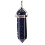 Goldstone modrý Avanturin kyvadlo šestihran přívěsek přírodní kámen 41 x 13 mm, kámen ambicí