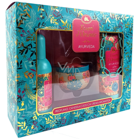 Tesori d Oriente Ayurveda toaletní voda pro ženy 100 ml + sprchový gel 250 ml + orientální svíčka 109 g, dárková sada