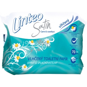 Linteo Satin vlhčený toaletní papír Heřmánek náhradní náplň 70 kusů