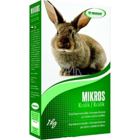 Mikros Králík doplňkové minerální krmivo s vitamíny pro výkrm a odchov králíků 1 kg