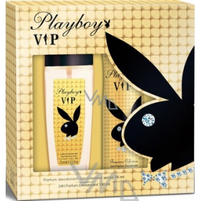 Playboy Vip for Her parfémovaný deodorant sklo pro ženy 75 ml + deodorant sprej 150 ml, kosmetická sada