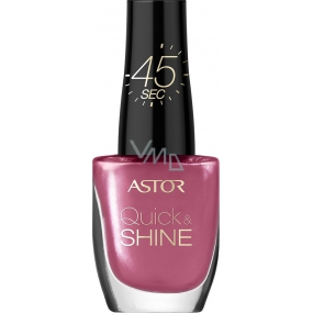 Astor Quick & Shine Nail Polish lak na nehty 204 Life In Pink 8 ml