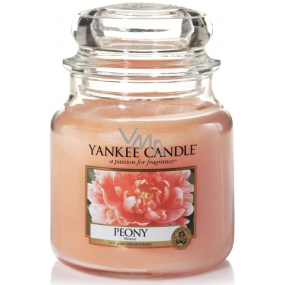 Yankee Candle Peony - Pivoňka vonná svíčka Classic střední sklo 411 g