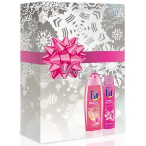 Fa Magic Oil Pink Jasmine Scent sprchový gel 250 ml + Pink Passion Floral Scent deodorant sprej pro ženy 150 ml, kosmetická sada