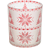 Yankee Candle Red Nordic Frosted Glass svícen na votivní svíčku 7 x 8 cm