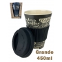 Cozy Time Bamboo Eco Chalkboard bambusový ekologický termohrnek + silikonové víčko černý - nápisy 450 ml