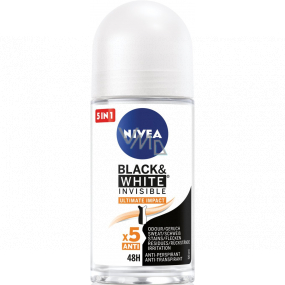 Nivea Black & White Invisible Ultimate Impact kuličkový antiperspirant deodorant roll-on pro ženy 50 ml