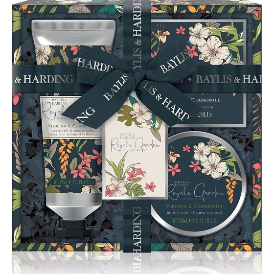 Baylis & Harding Královská zahrada koupelový a sprchový krém 130 ml + mýdlo 150 g + tělové máslo 100 ml, kosmetická sada
