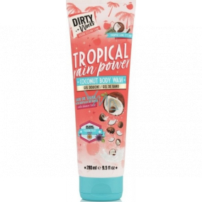 Dirty Works Tropical Rain Power Coconut - Kokos sprchový gel 280 ml