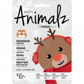 MasqueBar Pretty Animalz Sob textilní pleťová hydratační a zklidňující maska 21 ml