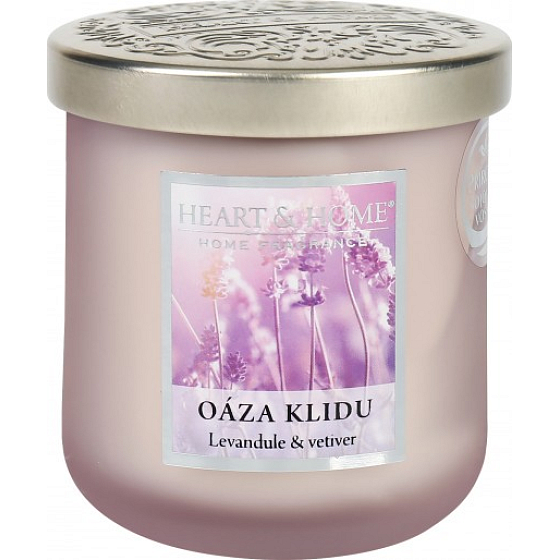 Heart & Home Oáza klidu Sojová vonná svíčka střední hoří až 30 hodin 115 g