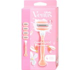 Gillette Venus ComfortGlide Spa Breeze holicí strojek se 3 břity + náhradní hlavice 4 kusy pro ženy